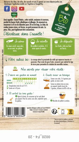 Potagères - Courge Delicata - BIO - MEDIA_PACKAGING_VERSO